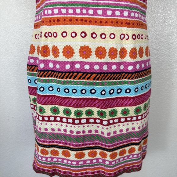 Talbots Dress Women Size 8P Colorful Stripes Sleeveless Sheath Resort Preppy - Picture 5 of 13